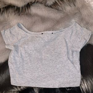 Grey Crop top super soft ( fits a M, S,XS)